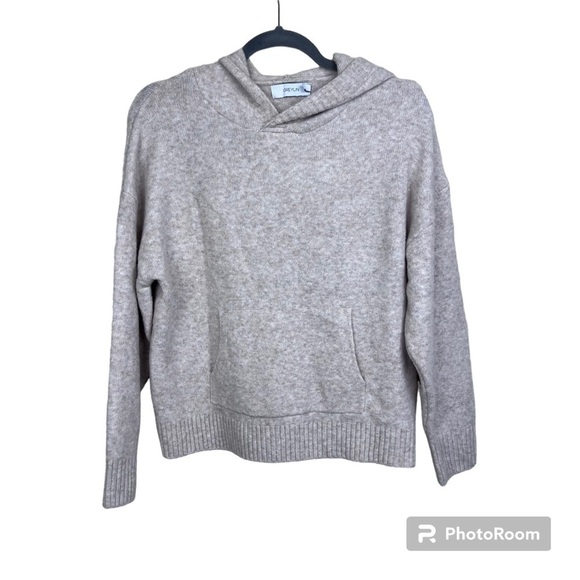 Greylin Women's Faith Heathered Cream Hooded Sweater - Picture 4 of 10